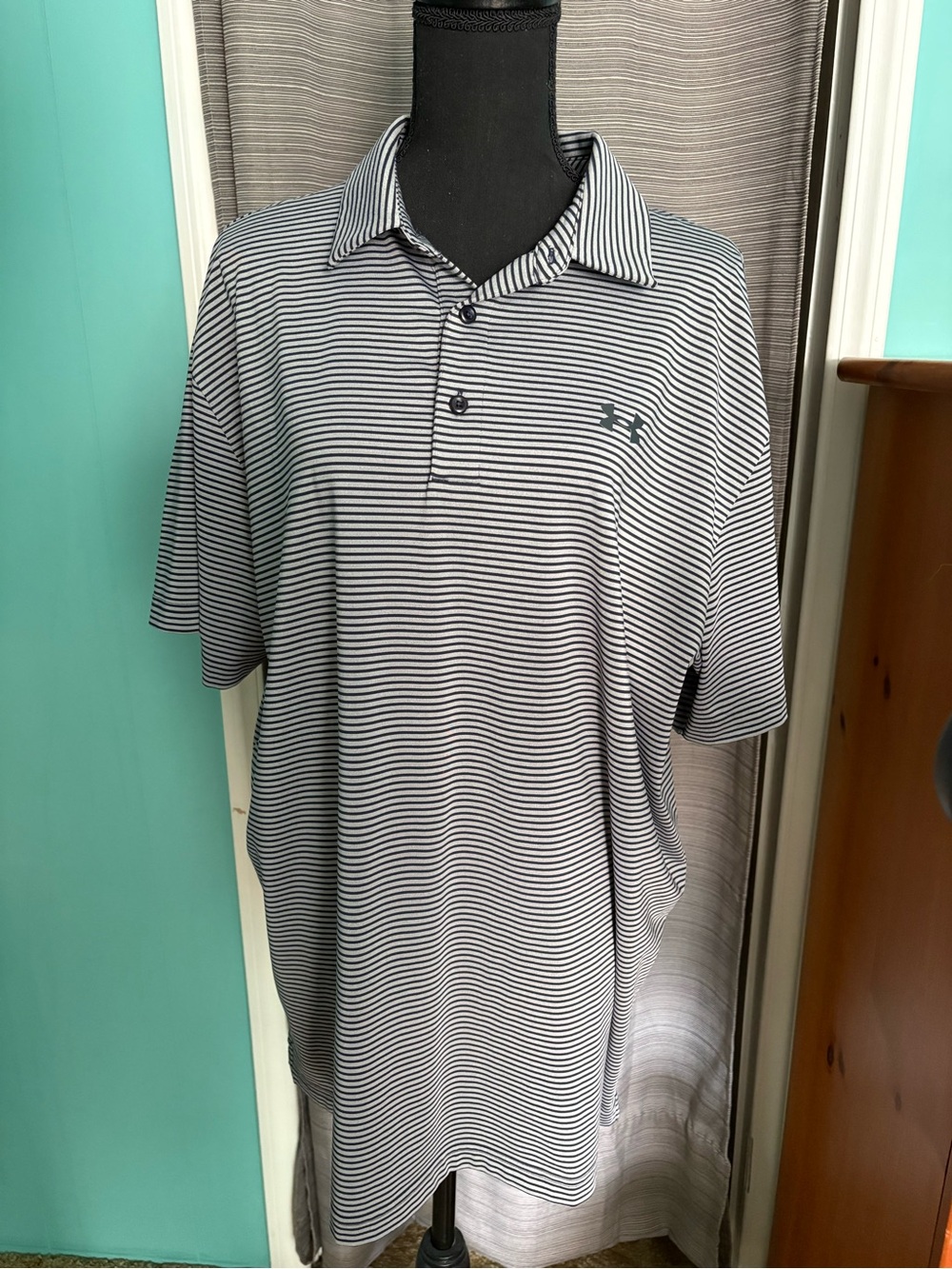 Under Armour Men’s Navy Striped Polo Shirt